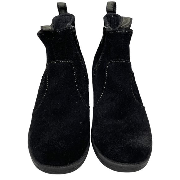 Earth Origins Womens Roxana Black Suede Elastic Block Heel Ankle Bootie Size 6M - Picture 2 of 12